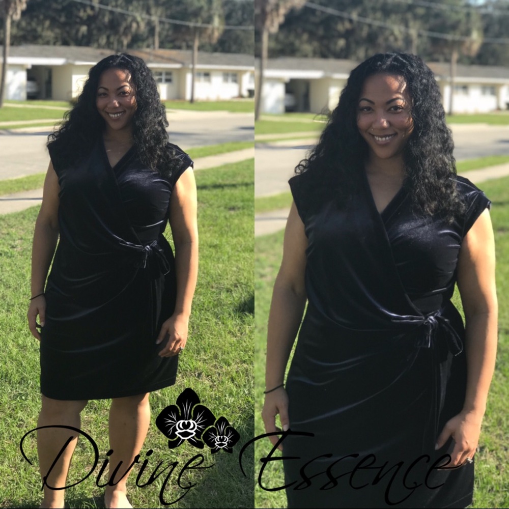 Tommy Hilfiger Velvet Wrap Dress